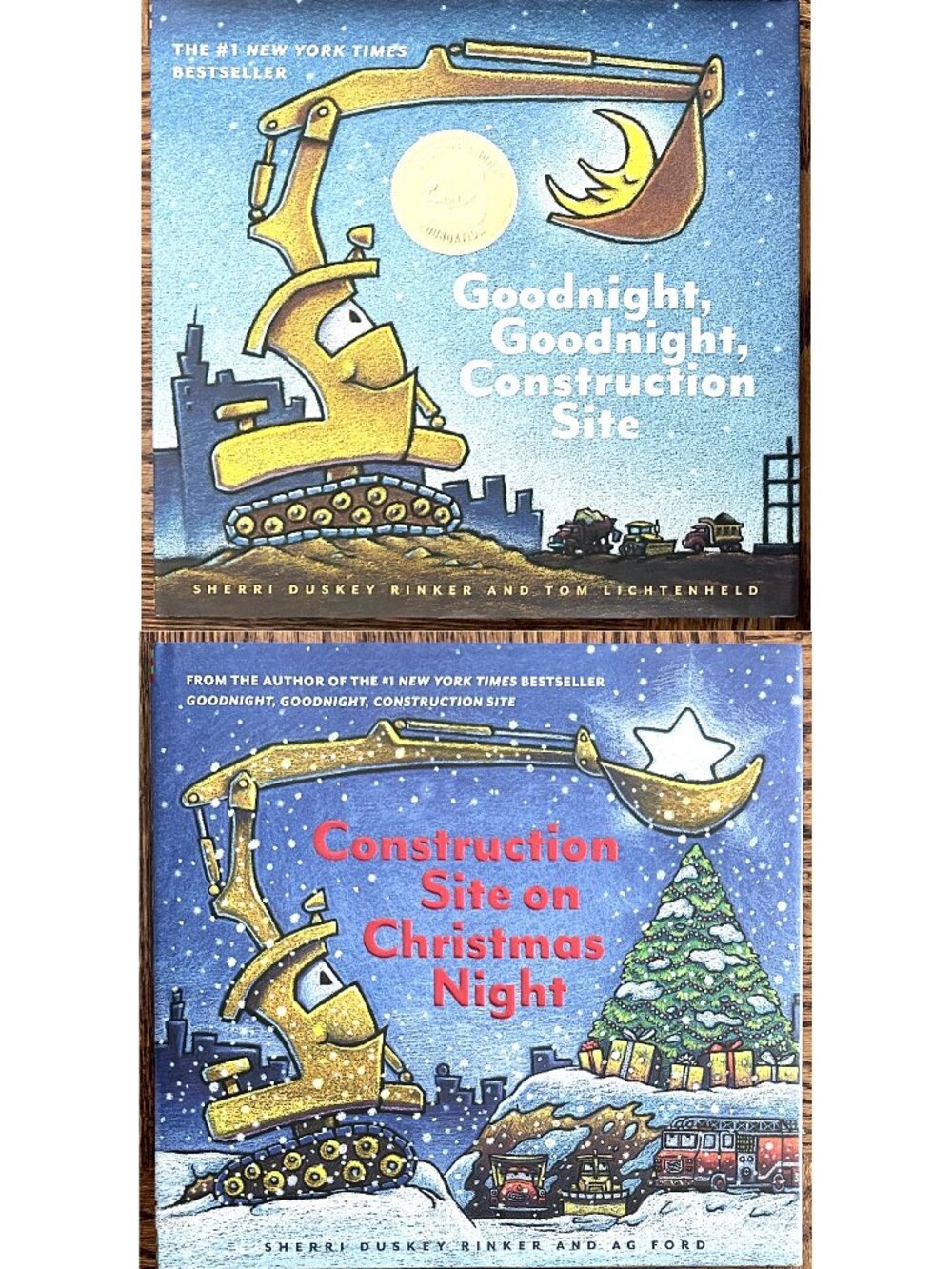 2 Children’s Books Goodnight Goodnight Construction Site On Christmas Night HCDJ